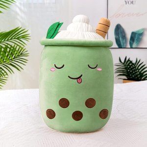 Boba Plush Pearl Milk Tea Cup Plushie Pillow Cute Cartoon Bubble 9inch